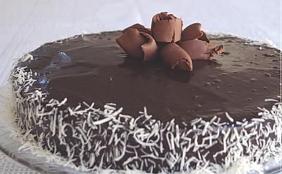 Bolo de Coco e Chocolate