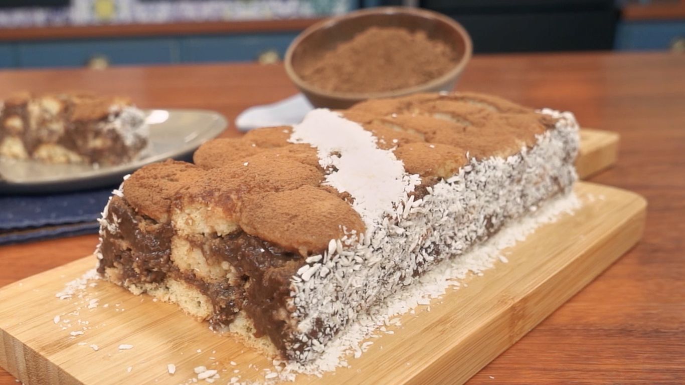 Torta Pavê de Cacau e Coco