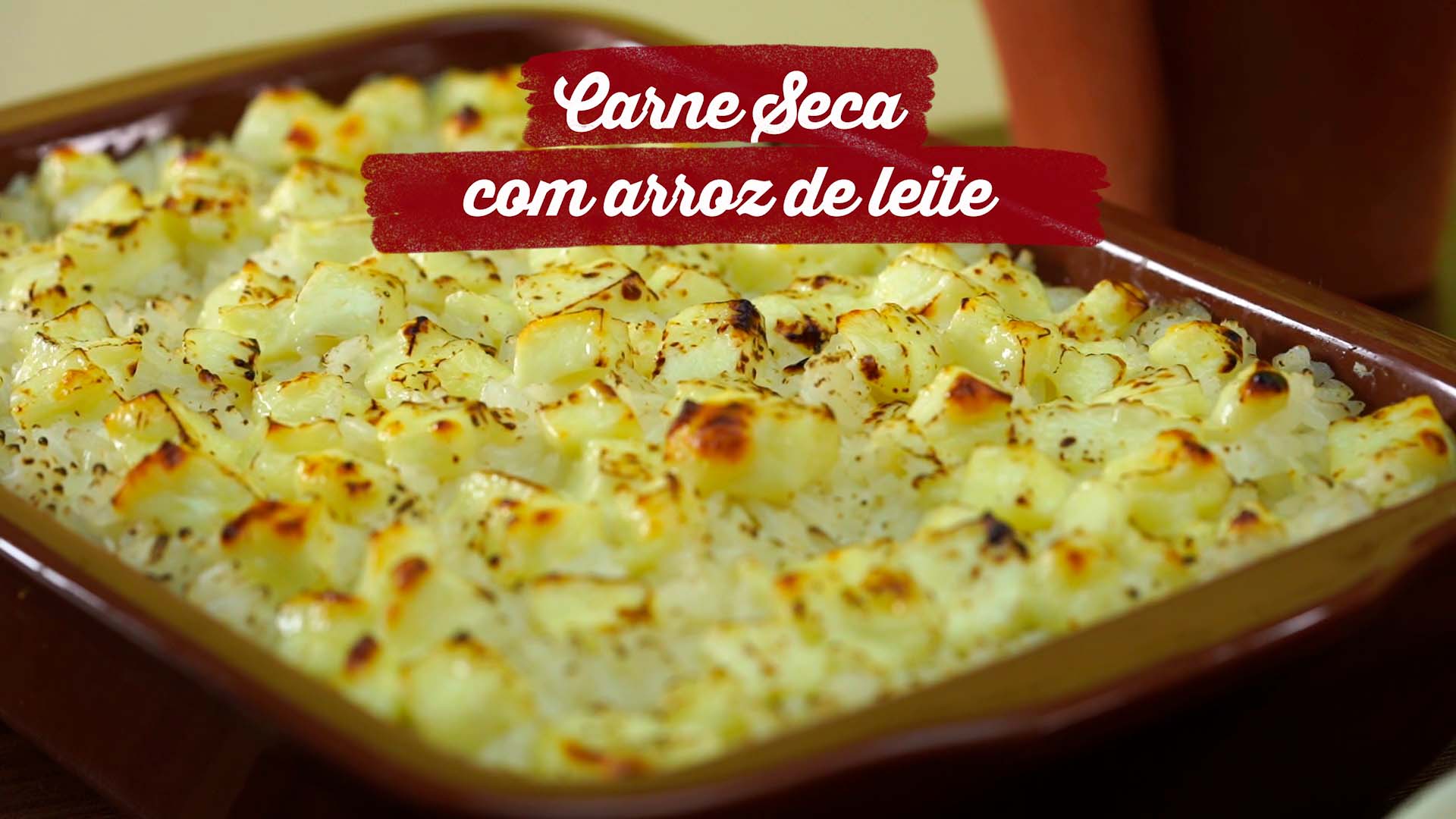 Carne seca com arroz de leite