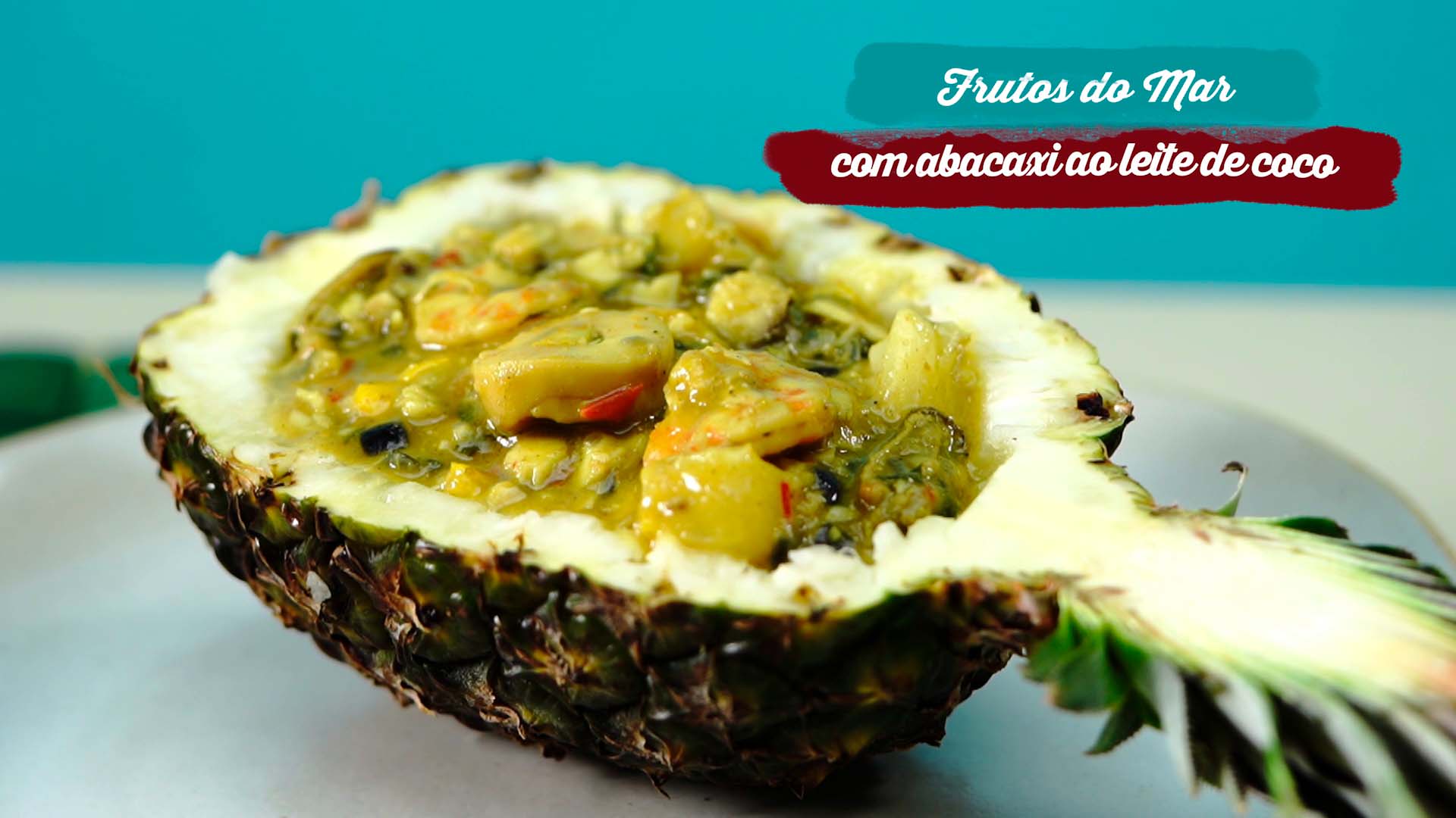 Frutos do Mar com Abacaxi ao Leite de Coco