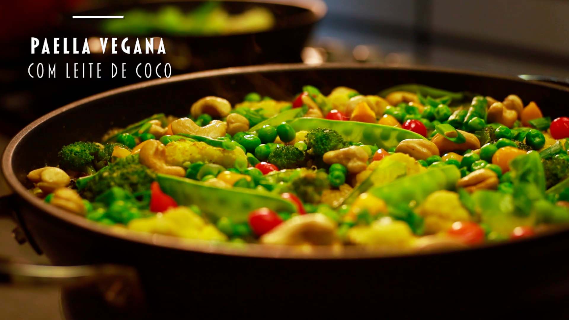 Paella Vegana com Leite de Coco